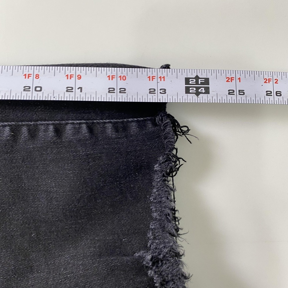 Judy Blue‎ Jeans Womens 18W Black Button Fly Raw Hem Stretch High Rise JB88829BK - Picture 12 of 14